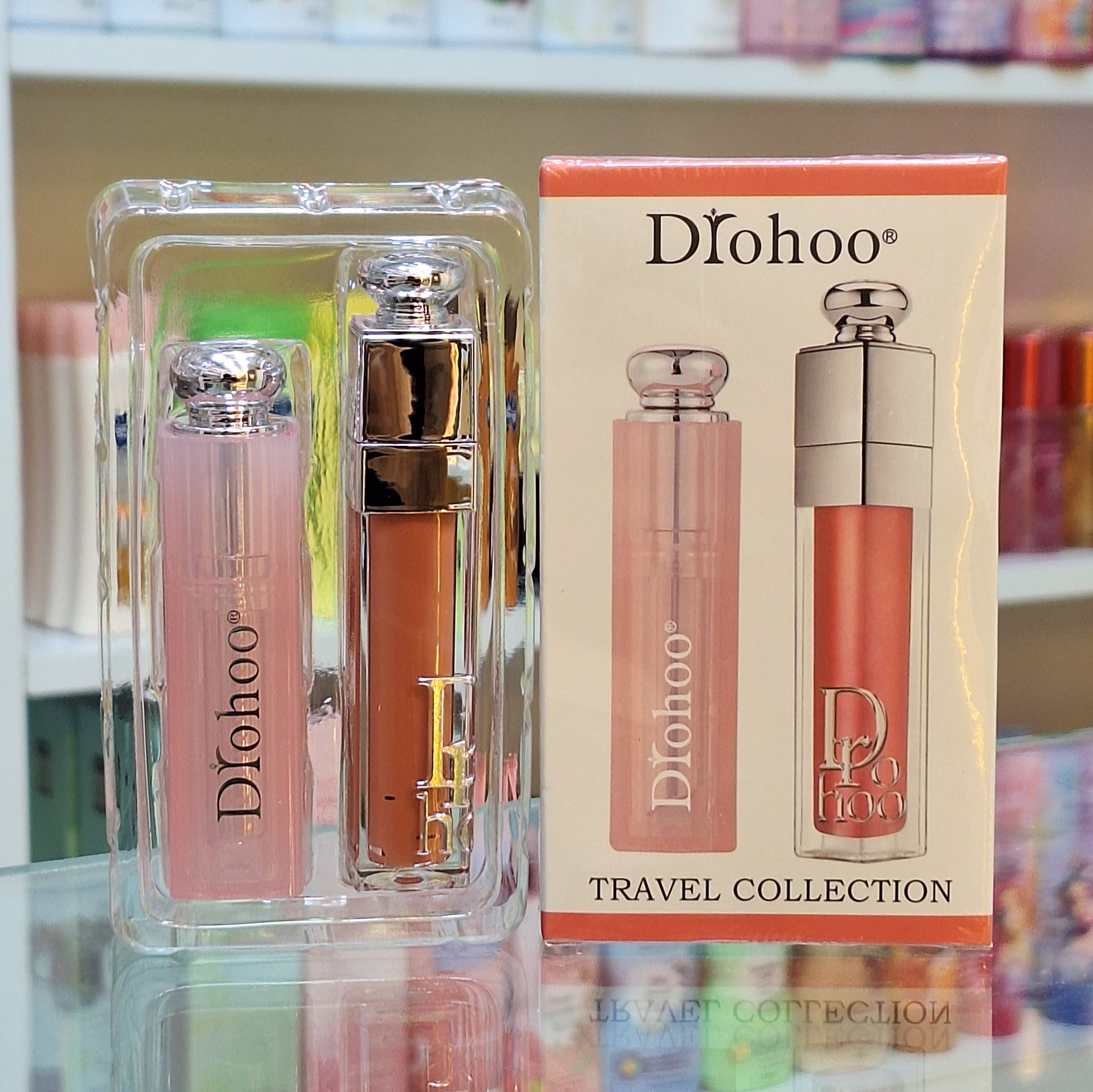 پک لیپ گلاس و بالم لب طرح دیور دورهو Drohoo