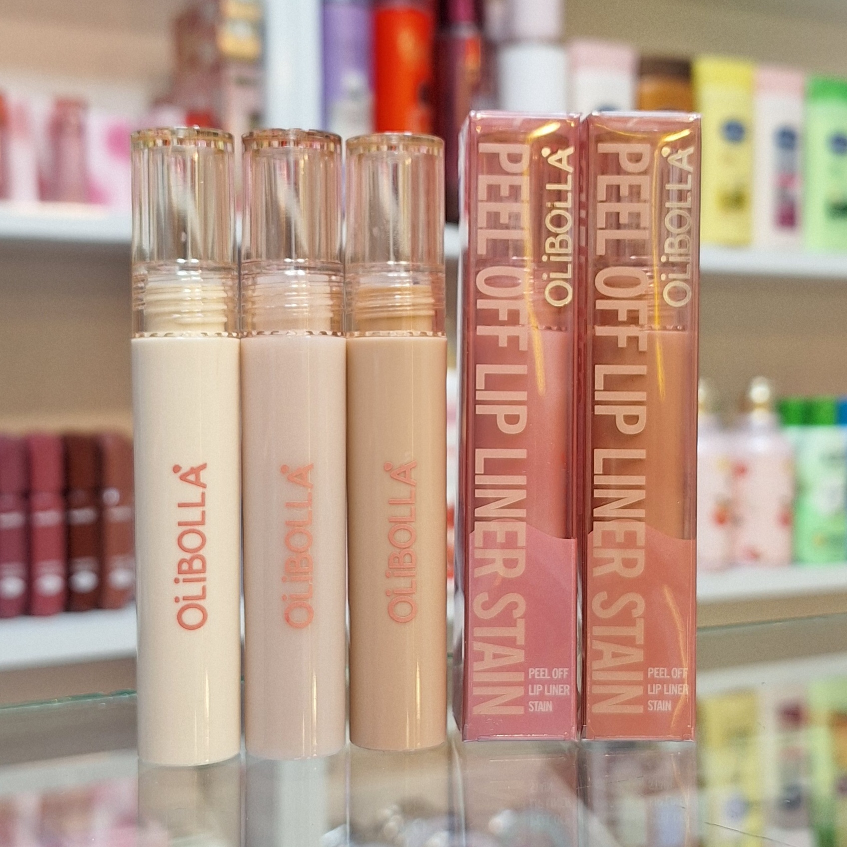 رژ لب و خط لب پیل آف قهوه ای اولیبولا Olibolla